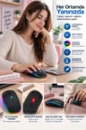 İnce Ergonomik Tasarım 2.4g Kablosuz Led Mouse