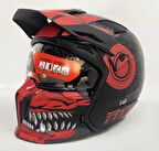 Mt Streetfighter SV Aztec B5 Modüler  Mat Siyah - Kırmızı M