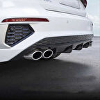 A3 2021+ HATCHBACK IÇIN UYUMLU S-LINE 4  EGZOZ DIFÜZÖR -PIANO BLACK