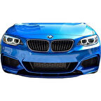 BMW 2013-2019 F22 2 Serisi M Performance Style - Ön Tampon Lip + Flap (Plastik) (Boyasız)