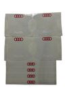 Audi Marka Logolu Oto Kapı Kolu Çizik Önleyici Yapışkan 8'li Set