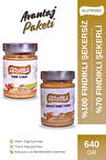 Activella Şekerli Fındık Ezmesi 320gr %70 Fındıklı + Şekersiz Fındık Ezmesi 320gr %100 Fındıklı