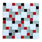 Mutfak tezgah arası Kristal Cam Mozaik. Cam ölçüleri: Mix. File ölçüsü: 30x30 cm. ( 1 Koli = 11 File Karo = 1 m2 Fiyatıdır )