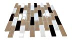 Mutfak tezgah arası Kristal Cam Mozaik. Cam ölçüleri: 23x73x4 mm. File ölçüsü: 30x30 cm. ( 1 Koli = 11 File Karo = 1 m2 Fiyatıdır )
