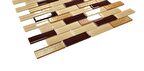 Mutfak tezgah arası Kristal Cam Mozaik. Cam ölçüleri: 23x73x4 mm. File ölçüsü: 30x30 cm. ( 1 Koli = 11 File Karo = 1 m2 Fiyatıdır )