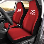 Dacia Sandero  Araca Özel Oto Koltuk Kılıfı PRO - Kırmızı Yeni Logolu ( Yeni Tasarım - Yeni Fit Kalıp )