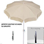  ZEYCAMPİNG PLAJ KAMP BAHÇE BALKON DENİZ 200 CM  TAŞIMA ÇANTASI VE DEMİR KAZIK İLE ( BİDON HARİÇ )