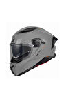 AXXIS Panther SV Solid A12 Gloss Gray Güneş Vizörlü Full Face Motosiklet Kaskı