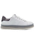 Voyager M030 Mr Erkek Beyaz-Gri Hakiki Deri Günlük Spor Ayakkabı 