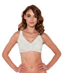 Pamuklu Dantel Detaylı Ten Rengi Cepli Protez Sütyen