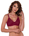Balenli Dantel Toparlayıcı Sütyen Minimizer Bordo