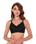Kadın Siyah Penye Toparlayıcı-minimizer Sütyen -330