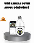 360° Akıllı Güvenlik Kamerası – Duya Takılabilir, Wi-Fi Bağlantılı, Hareket Sensörlü