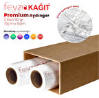 PlotterSarf® Plankopya Ozalit Aydınger (Çizim) Kağıdı 92gr Rulo 75cm x 150mt (2 Rulo)
