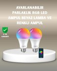 Hediye Akıllı 9w Rgbw Led Ampul, Tasaruflu Romantik Işıklı