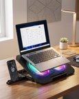 Hediye Rgb Fanlı Laptop Soğutma Standı Usb Girişli Notebook Yükseltici