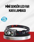 Hediye Sensörlü Led Kafa Lambası Kırmızı Beyaz Işık Ayarlanabilir
