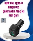 Hediye Power Delivery Destekli 38w Araç Tipi Hızlı Şarj Cihazı