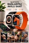 Hediye Bluetooth Bağlantılı 49mm Dokunmatik Akıllı Saat Sağlık Ve Spor Takip Özellikli