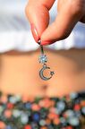 Ay Yıldız Çelik Göbek Piercing
