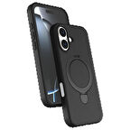 Apple iPhone 16 Plus Regal Magsafe Standlı Kapak - Siyah