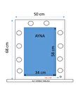 Home | Işıklı Solist Makyaj Aynası | Kulis Aynası | 68x50 Cm | Makyaj Aynası