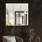 Ayna | Düz Ayna | Kare Kanallı - Kare Ayna | 60cm X 60cm