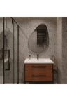 40x58 cm Asimetrik Ayna – Modern Organik Tasarım Banyo Aynası