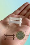 5 Adet 1/50 Ölçek Beyaz Maket Bank, Minyatür Bank 3x1,6cm, Maket-Teraryum ve Minyatür Müze için Bank