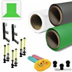 Gdx Sabit Kağıt Sonsuz 3'lü Fon Perde 2.70x11 Metre (WGG)