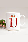 Ayıcıklı Ü Harfli Baskılı Kupa Bardak