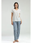 Kadın Kısa Kol Pijama Takım-3209