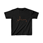 Unisex Çocuk Baskılı T-Shirt - Siyah