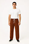 Erkek Fitilli Kadife Cepli Buggy Pantolon Oversize Rahat Kalıp - Kahverengi
