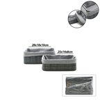 GRİ 2 BOY D.DÖRTGEN BAMBU KENAR ORGANİZER SEPET AHŞAP ALTLIK - BEZLİ 25X14-28X18CM