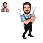 Kişiye Özel Bay Terzi Ahşap Anahtarlık