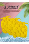 3 Adet Ananas Desenli Silikon Buz Ve Çikolata Kalıbı