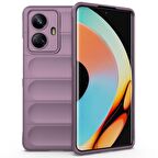 Realme C55 Kılıf Kamera Korumalı İçi Kadife Yumuşak Silikon Kapak + Ekran Koruma