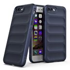 Apple iPhone 8 Plus Kılıf Kamera Korumalı İçi Kadife Yumuşak Silikon Kapak + Ekran Koruma