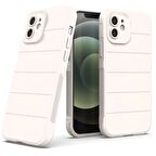 Apple iPhone 12 Kılıf Kamera Korumalı İçi Kadife Yumuşak Silikon Kapak + Ekran Koruma