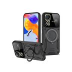 Xiaomi Redmi Note 12 Pro 4G Kılıf Joy Lens Korumalı Standlı Şık Tasarım Kapak + Ekran Koruma