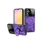 Samsung Galaxy A35 5G Kılıf Joy Lens Korumalı Standlı Şık Tasarım Kapak + Ekran Koruma
