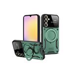 Samsung Galaxy A25 5G Kılıf Joy Lens Korumalı Standlı Şık Tasarım Kapak + Ekran Koruma