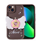 Apple iPhone 15 Kılıf Kamera Korumalı Figür Tasarımlı Kapya Silikon Kapak