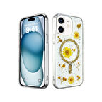 Apple iPhone 11 Uyumlu Kılıf Daisy Simli Magsafe Silikon Kapak