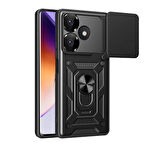 Xiaomi Redmi 13 4G Kılıf Magnetik Standlı Kamera Korumalı Sürgülü Vega Kapak