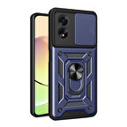 Oppo A38 Kılıf Magnetik Standlı Kamera Korumalı Sürgülü Vega Kapak