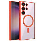 Samsung Galaxy S24 Ultra Kılıf Kross Magneticsafe Kapak + Ekran koruma + Kablo Koruma 