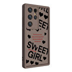 Samsung Galaxy S24 Ultra Kılıf Kamera Korumalı Baskılı Arka Yüzey Klas Silikon Kapak + Ekran Koruma