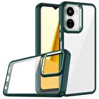 Vivo Y16 Kılıf Buton Ve Kamera Korumalı Flora Silikon Kapak